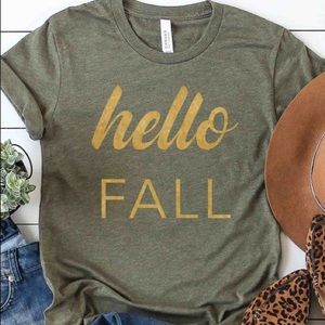 Bella Canvas tee unisex fit in olive.